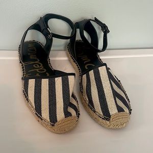 Sam Edelman Blue and White Striped Vivian Espadrilles
